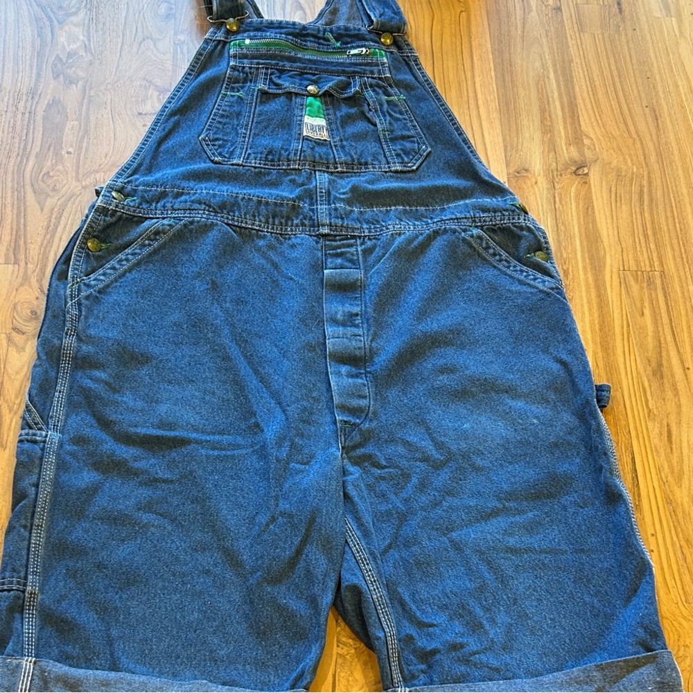 Liberty Blue Denim shorts Overalls, used